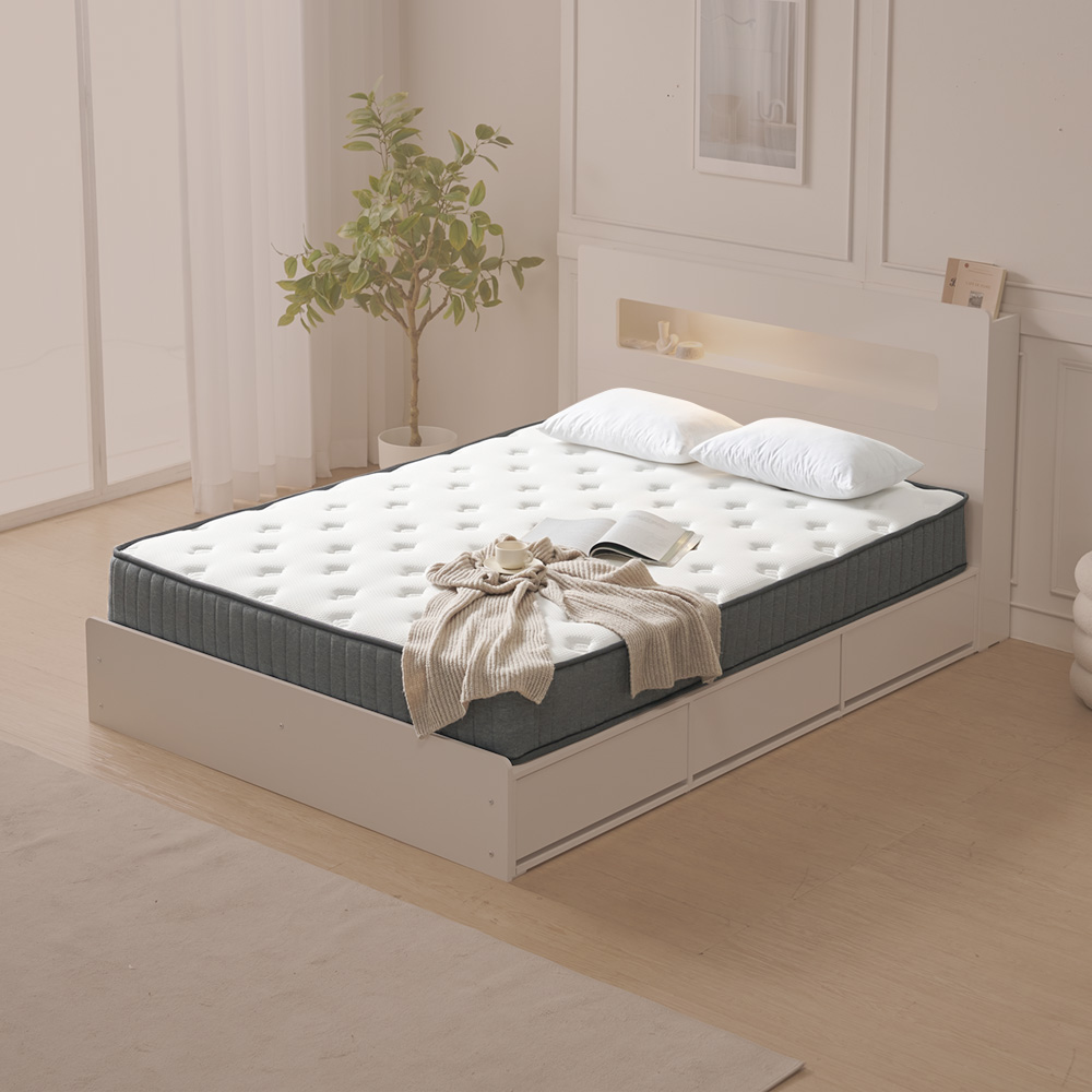 실루나 침대 매트리스 바닥 수면매트 포켓스프링 롤팩 20cm, Q(퀸), 미디엄소프트