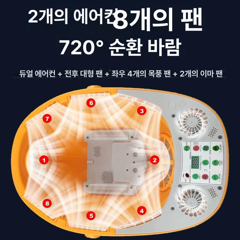 선풍기안전모 시원한 에어컨 여름 공사장 경량 냉각 레드 태양광 블루투스 초대형 10000 - 상세 이미지 2