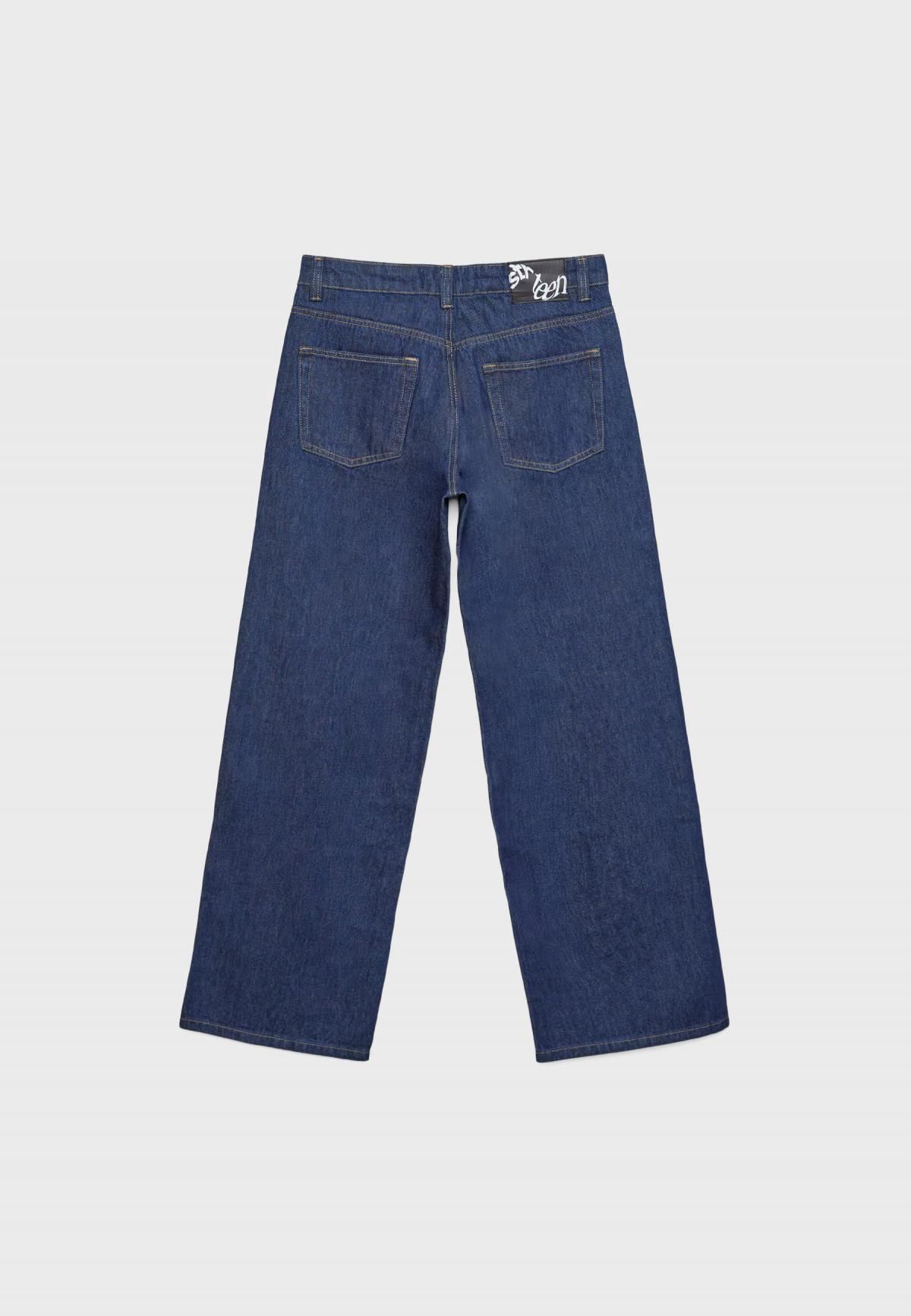 스트라디바리우스 트렌디 와이드핏 데님 배기 청바지 7263/595 RINSE BLUE DENIM - 상세 이미지 3