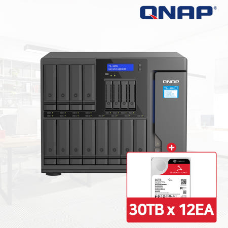 QNAP TS-1655-8G NAS 16베이 아이언울프프로 360TB [30TBx12] HDD 포함