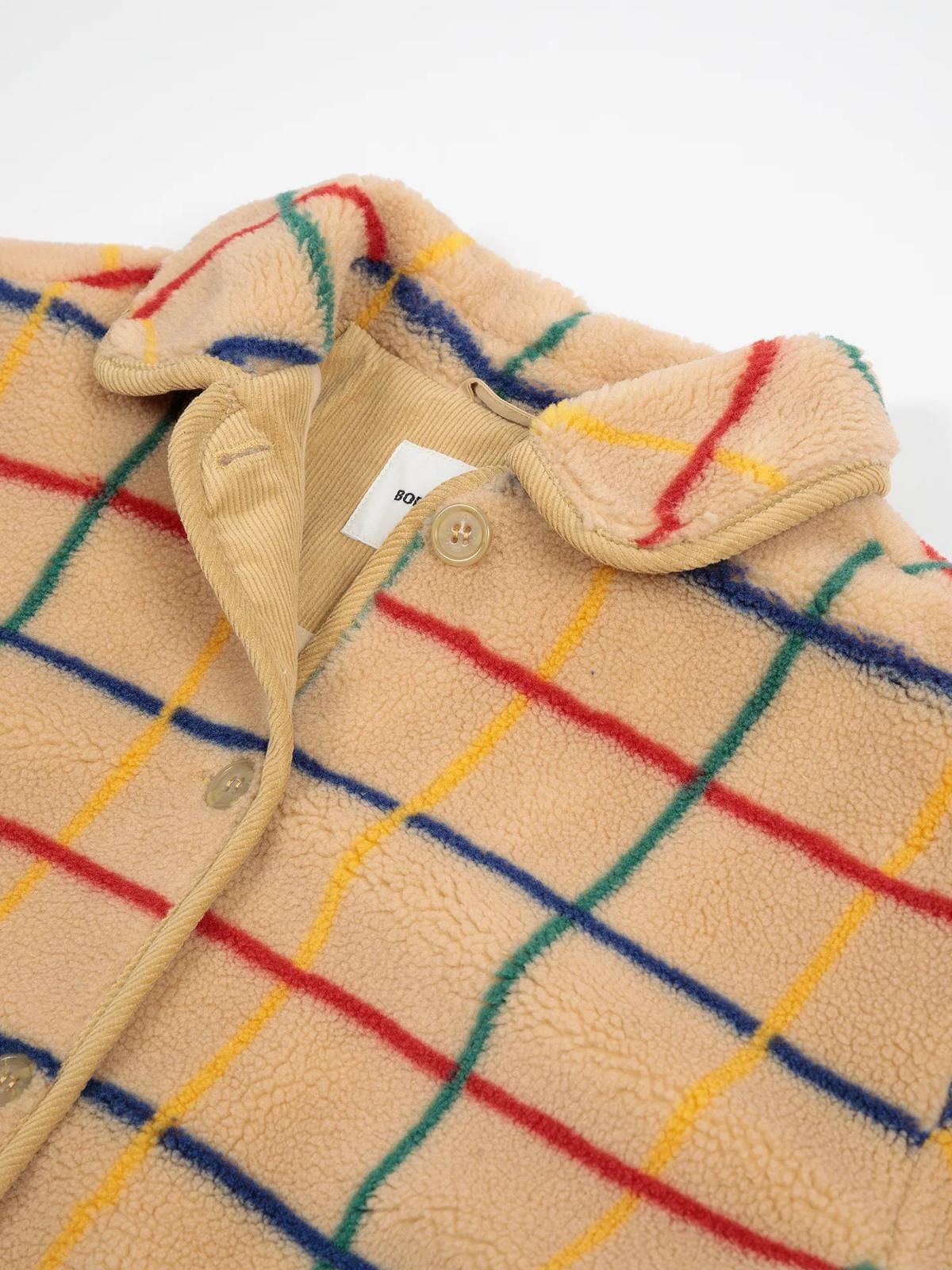 보보쇼즈 멀티컬러 체크 시어링 자켓 B225AD072 ONE COLOR - 상세 이미지 3