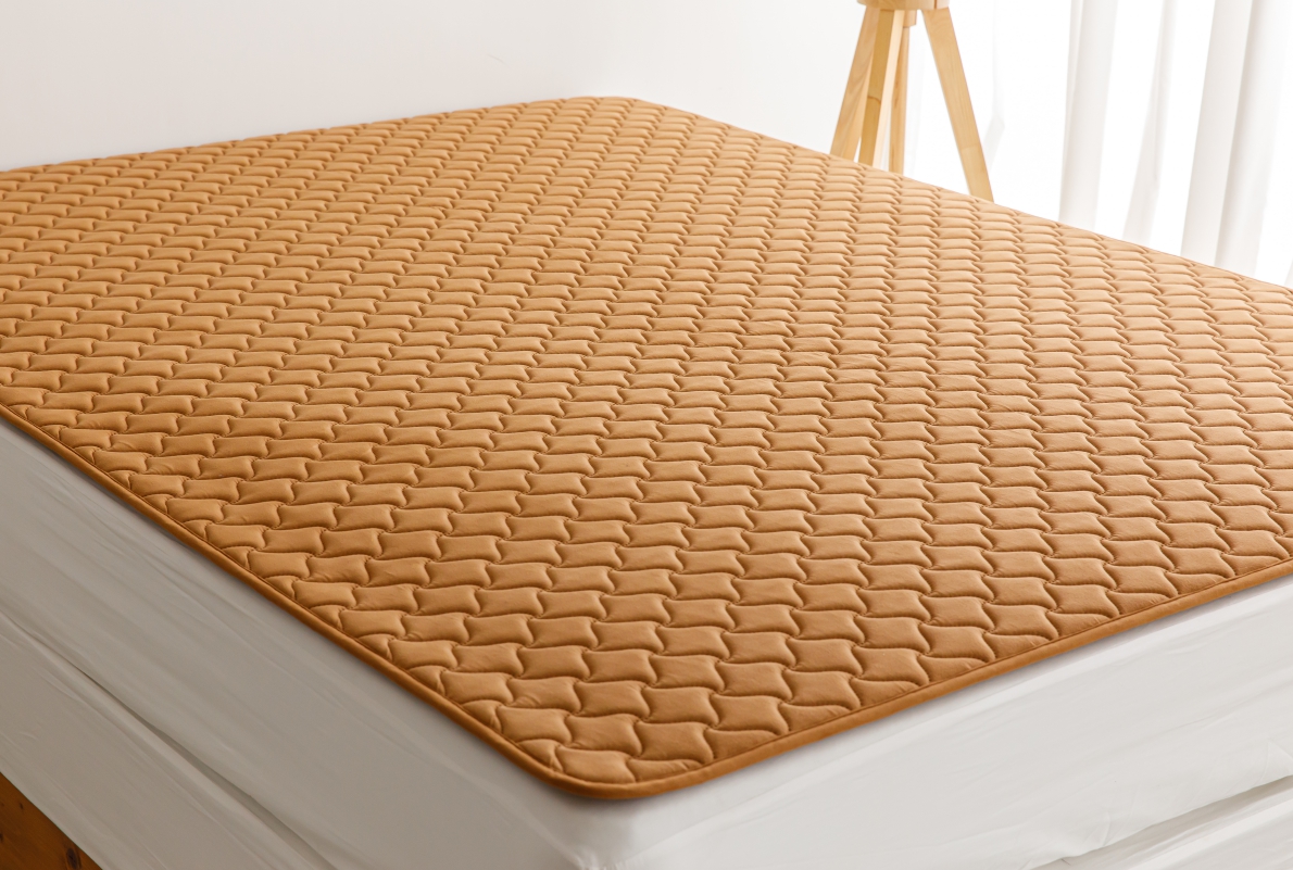 EMF안심탄소매트 무전자열선 극세사 전기매트 전기요 더블(분리난방), 150x195cm, 카멜브라운