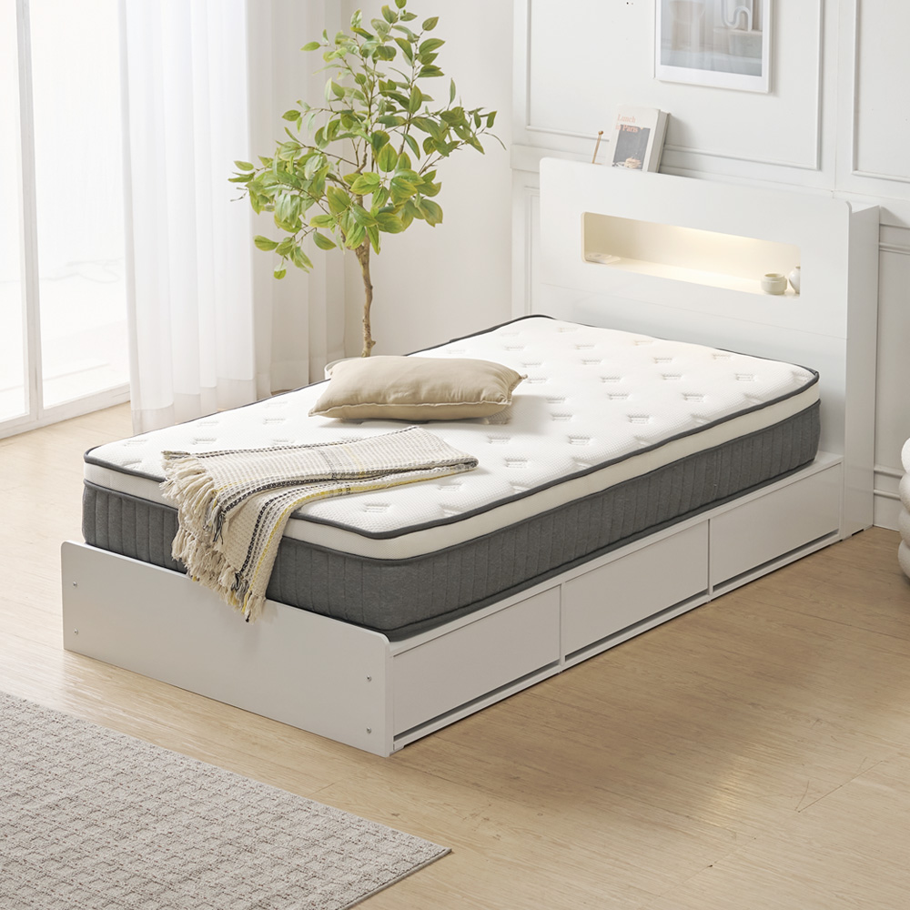 실루나 침대 매트리스 바닥 수면매트 포켓스프링 롤팩 25cm, SS(슈퍼싱글)1100, 미디엄소프트