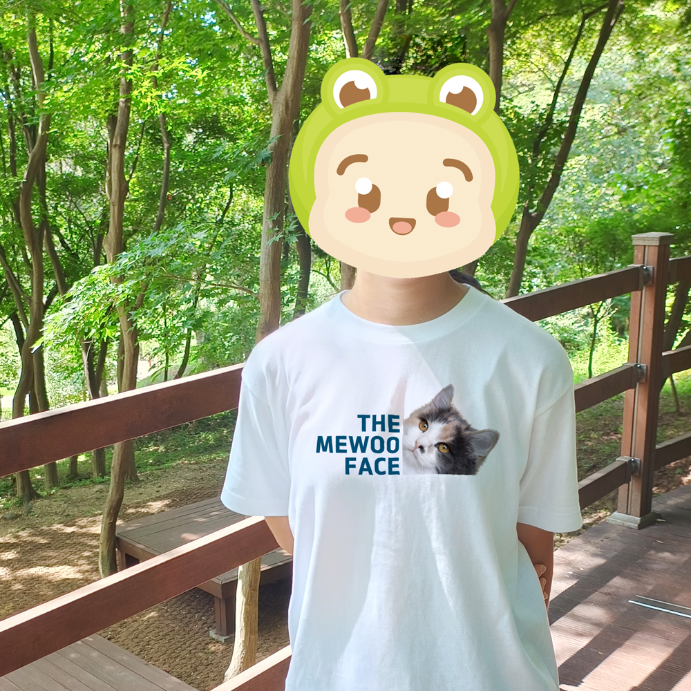 1+1 반팔티 제작 강아지 고양이 커스텀 티셔츠 프린팅 소량인쇄 티셔츠제작 - 상세 이미지 2