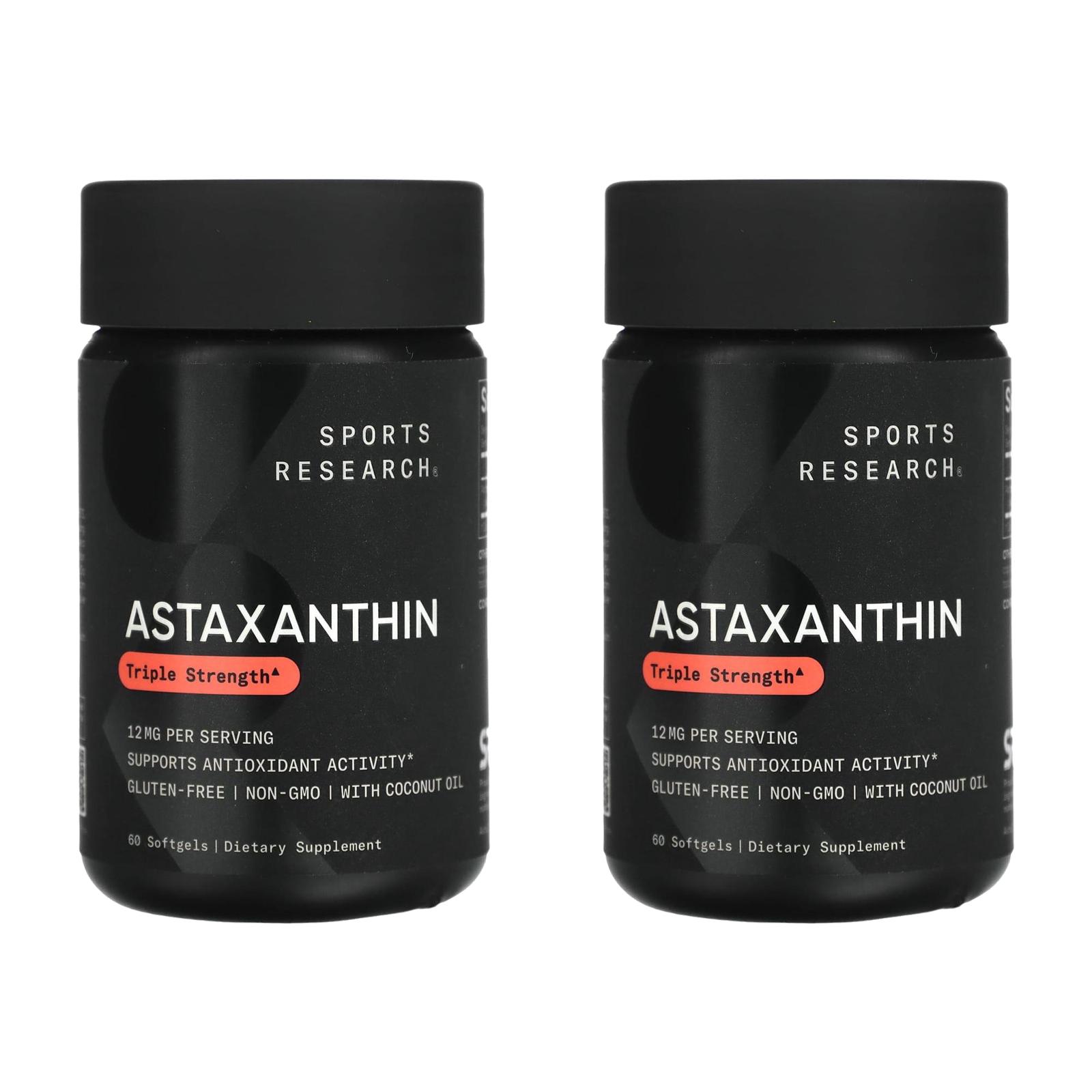 스포츠리서치 아스타잔틴 12mg Astaxanthin 60정 (2개) - 상품 이미지