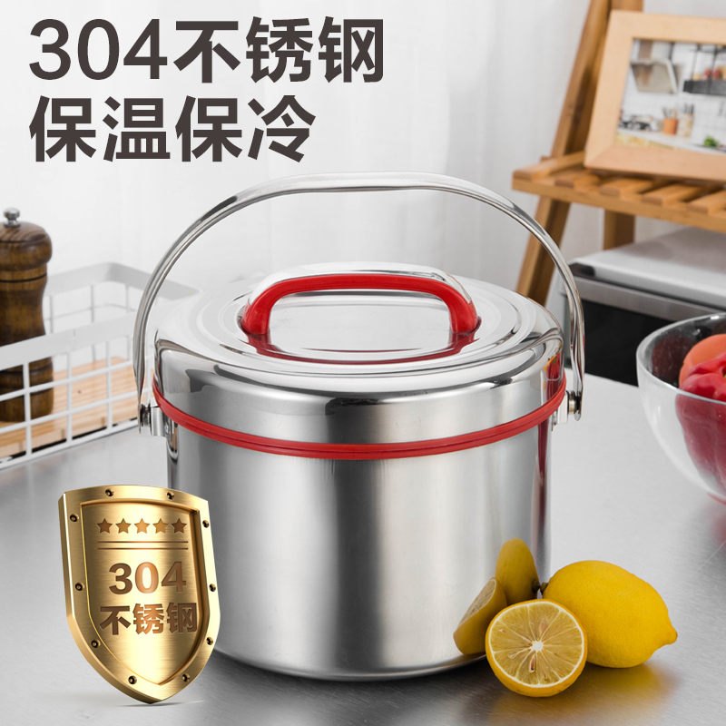 스테인리스 보온통 휴대용 도시락 국통 대용량 찬합 2.5L 그린 201재질 - 상세 이미지 2