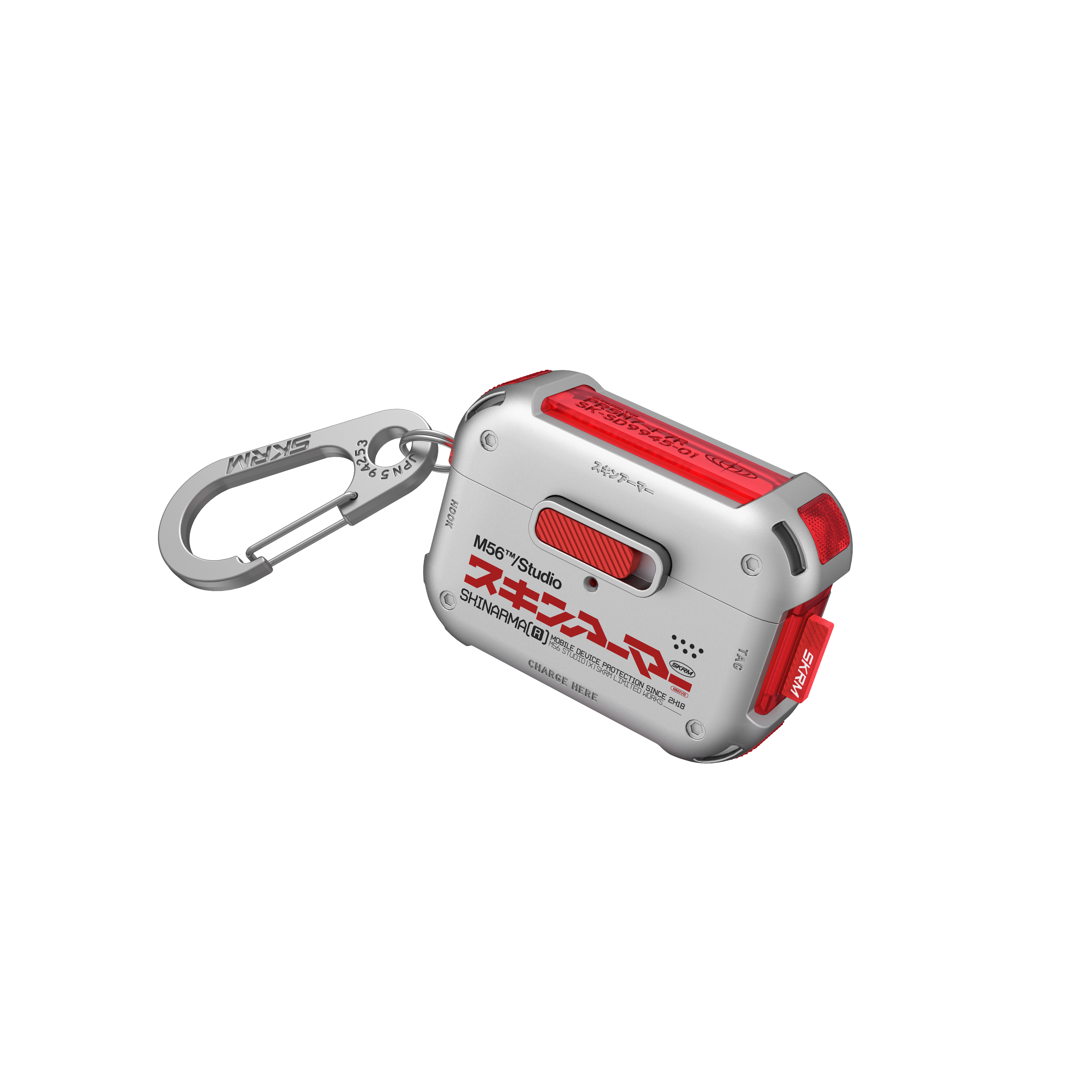 스키나마 x 머신56 메카 에어팟 프로2 슬라이드 락 케이스 잠금 케이스