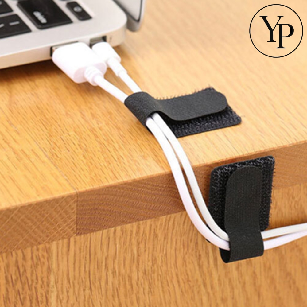 부착식 케이블 스트랩 벨크로 타이 충전기 줄 정리 전선 이어폰 고정 홀더