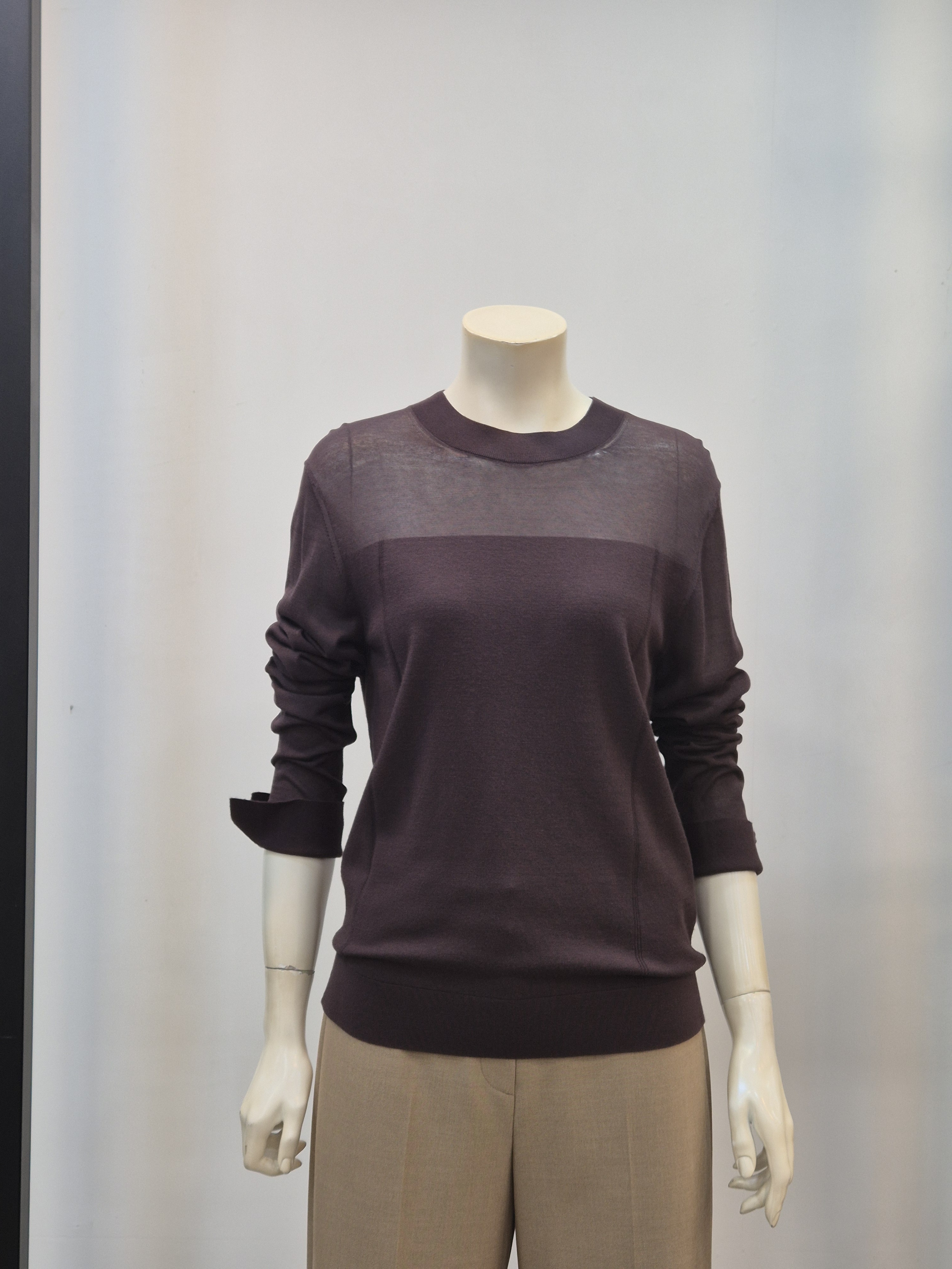 쉬즈미스 시스루 라운드넥 가을 긴팔 니트 P332130