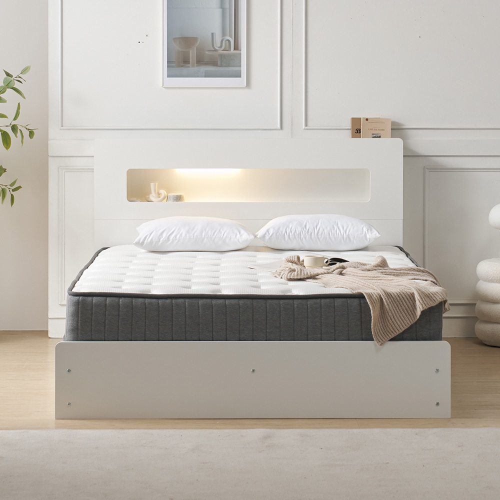 실루나 침대 매트리스 바닥 수면매트 포켓스프링 롤팩 20cm, Q(퀸), 미디엄소프트