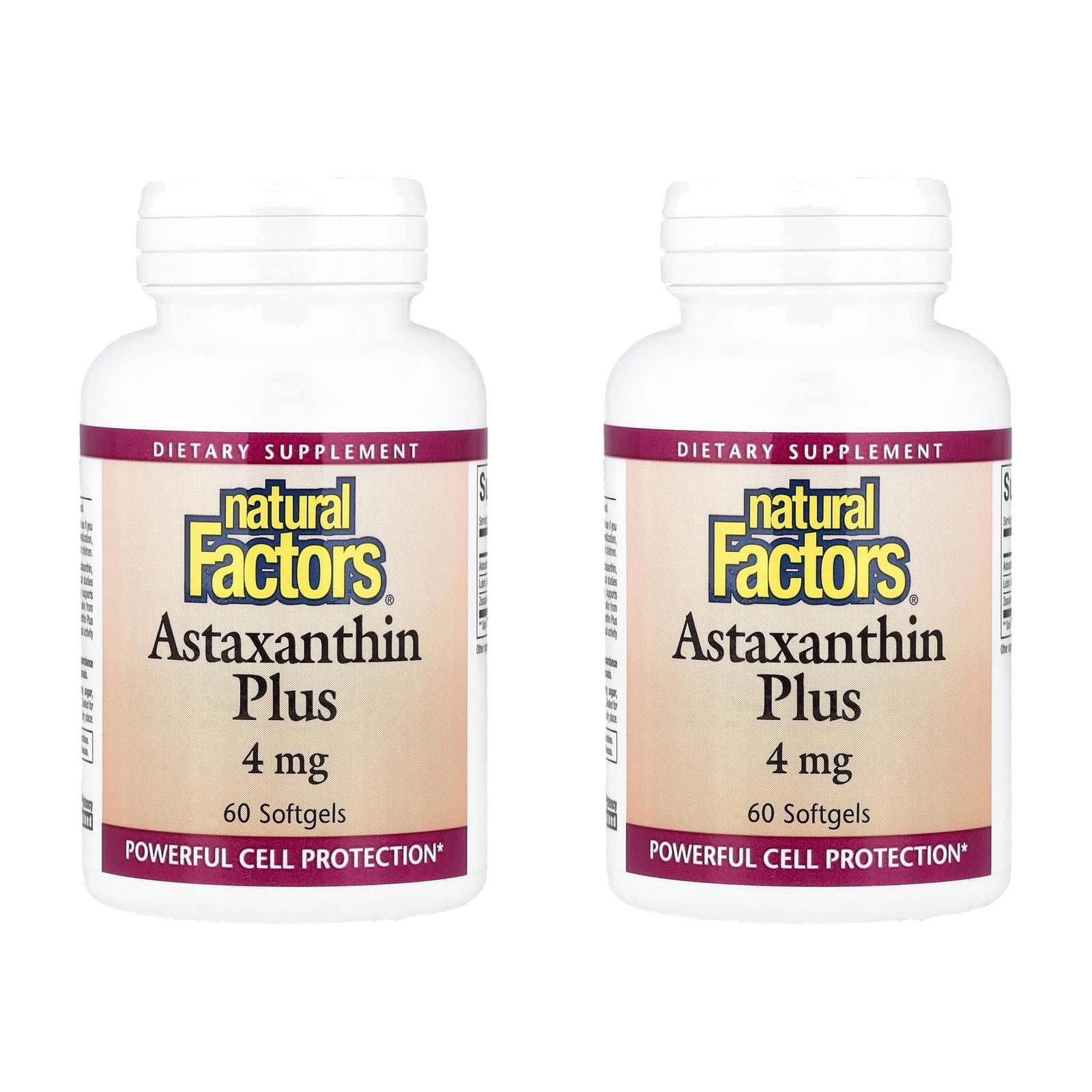 네츄럴팩터 아스타잔틴 플러스 4mg Astaxanthin 60정 (2개) - 상품 이미지