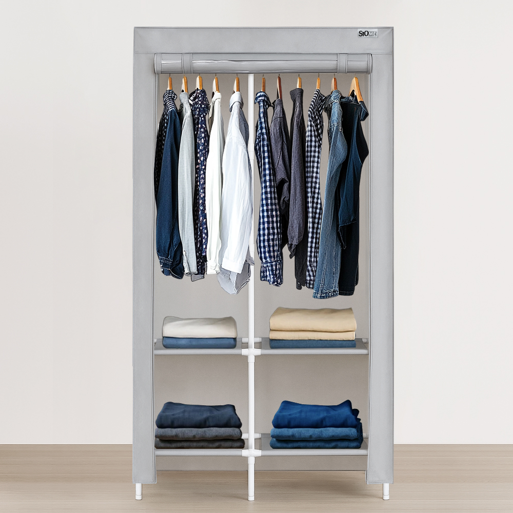 시스템 비키니 옷장 간이 비키니 이불장 커튼형 행거 부직포 옷장 비키니장 1000