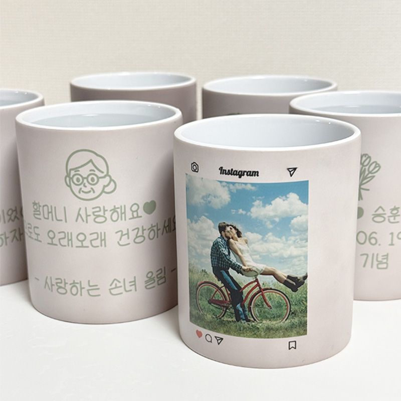 시크릿 레터링 비밀편지 머그컵 인쇄 주문제작 커스텀 커플 선물 이벤트 돌잔치 답례품 변온컵 - 상세 이미지 4