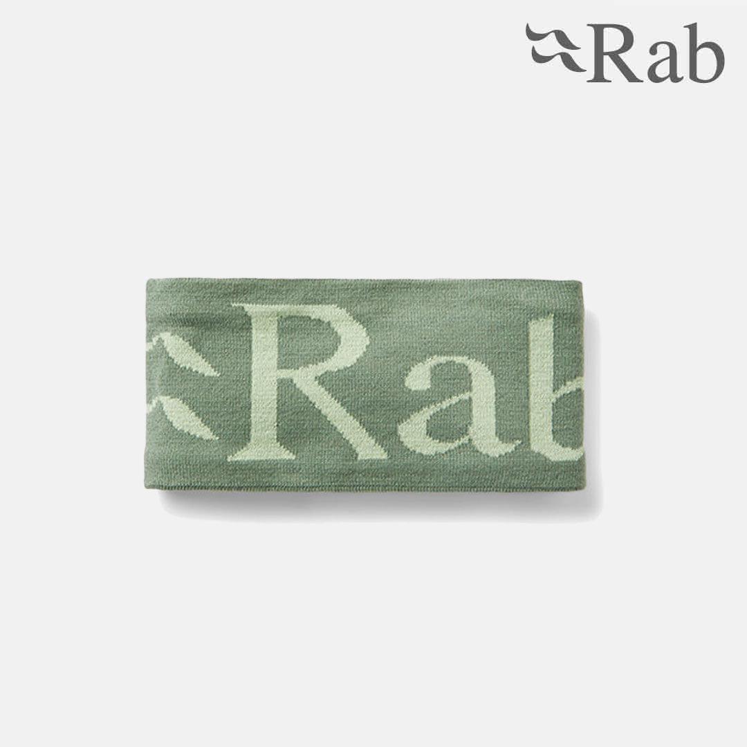 Rab 랩 니트 로고 헤드밴드 Fig Green - 상품 이미지