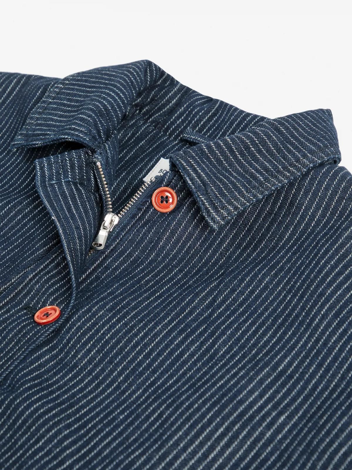 보보쇼즈 오가닉 데님 스트라이프 봄버 재킷 B225AD073 ONE COLOR - 상세 이미지 3
