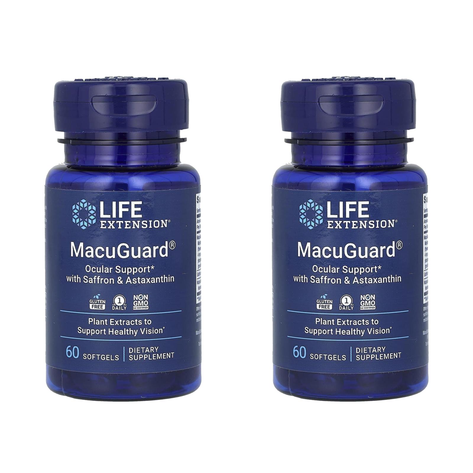 라이프익스텐션 MacuGuard 아스타잔틴 Astaxanthin 60정 (2개) - 상품 이미지