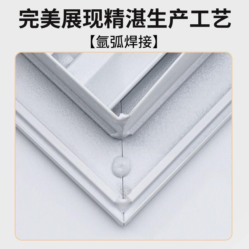 루버 창 환기구 커버 루바 알루미늄 합금 환풍구 배기구 구멍 100x100mm 화이트 - 상세 이미지 5