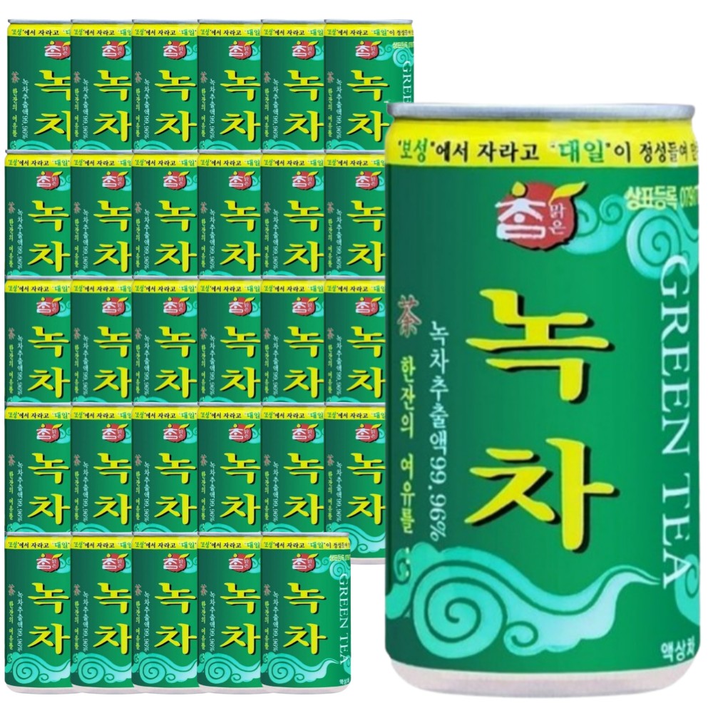 캔녹차30 녹차캔 녹차음료 대일 참맑은 녹차 175ml x 30캔 액상차 - 메인 이미지