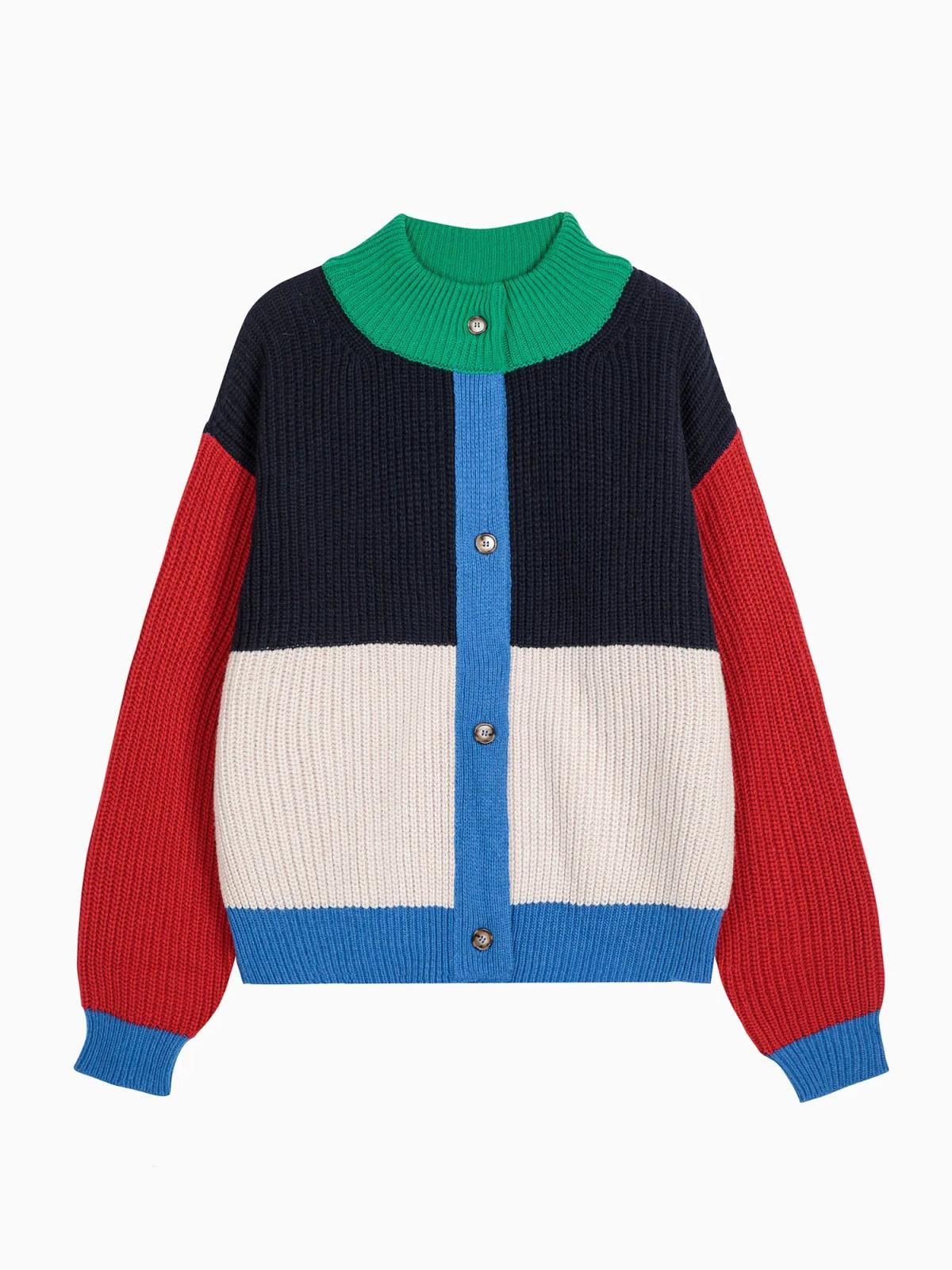 보보쇼즈 멀티컬러 루즈핏 테크니컬 가디건 B225AD070 ONE COLOR - 상품 이미지