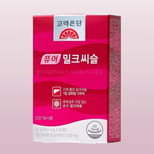 고려은단 밀크씨슬 퓨어 간에좋은영양제 60정X5개 - 상세 이미지 2