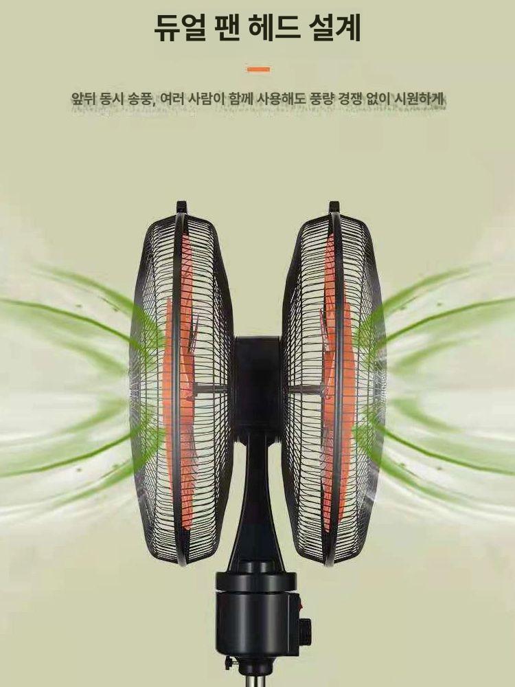 양방향선풍기 사무실용 양면선풍기 18인치 양면 듀얼헤드선풍기 산업용 선풍기 공업용 대형 - 상세 이미지 2