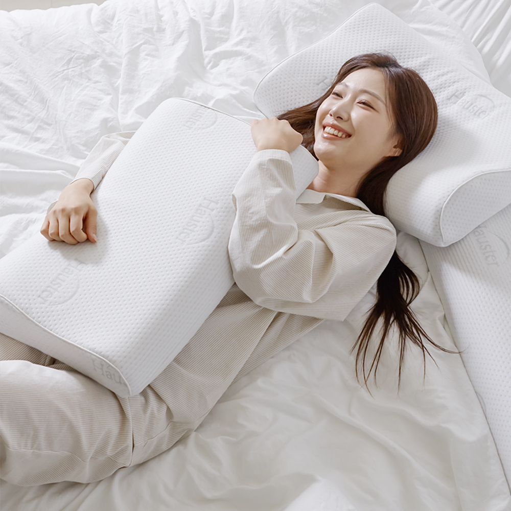 하우스터 천연 라텍스베개 태국 땅콩 경추 낮은베개 극소형