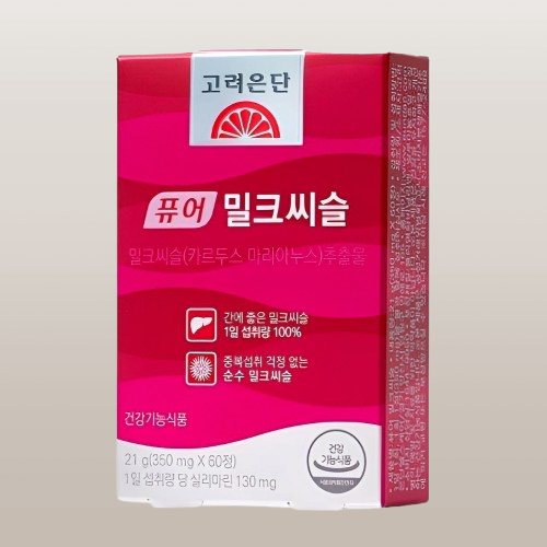 고려은단 밀크씨슬 퓨어 간에좋은영양제 60정X5개 - 상세 이미지 4