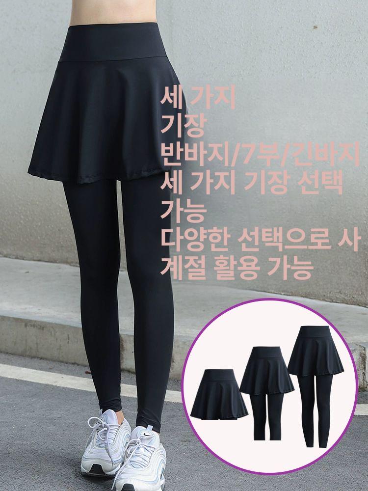 여름 치마 레깅스 빅사이즈 허그 테니스 치렝스 블랙 미니스커트 M - 상세 이미지 4
