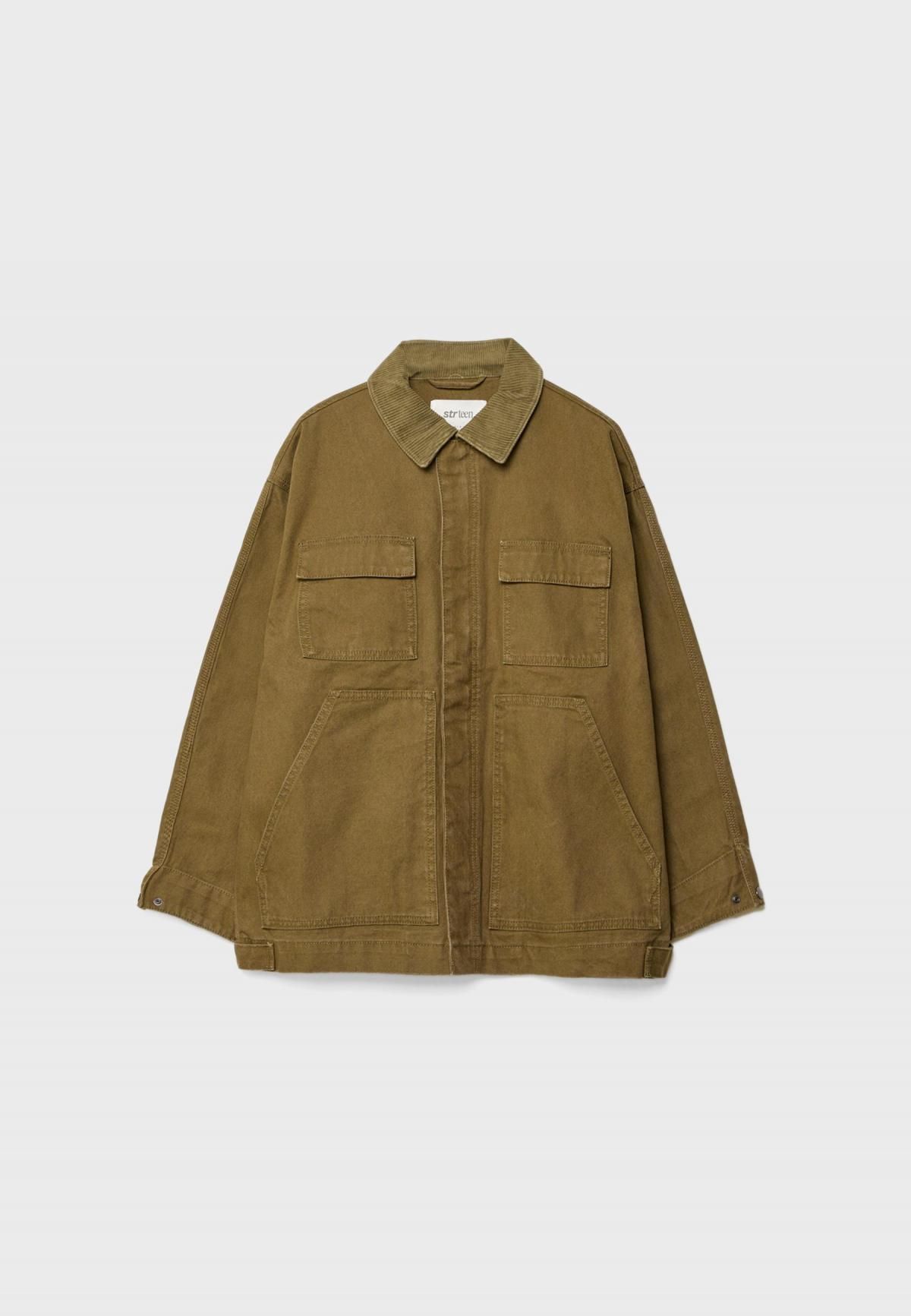 스트라디바리우스 테크니컬 오버핏 카키 포켓 재킷 8633/615 OLIVE GREEN - 메인 이미지