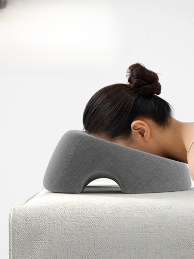 마사지샵 얼굴 베개 홀 쿠션 침대용 미용 안면 특수 업그레이드 버전-그레이 6-12cm - 상품 이미지