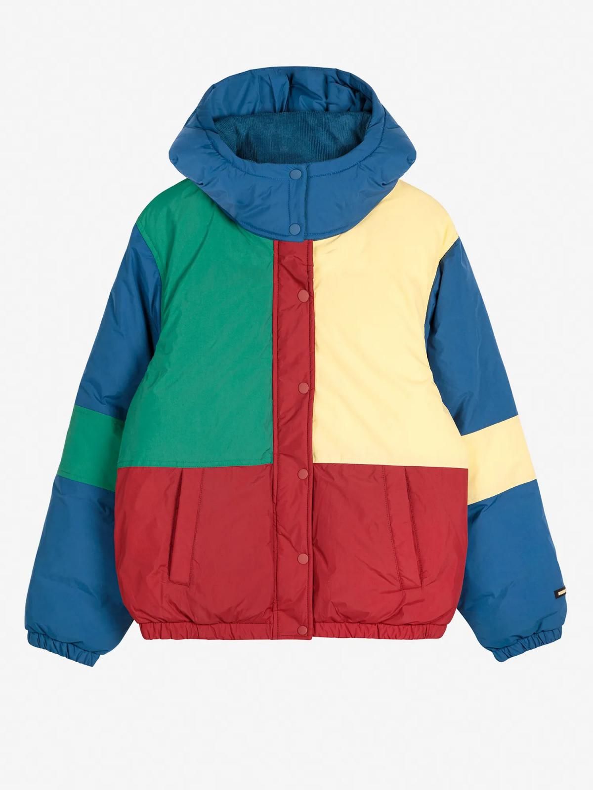 보보쇼즈 테크니컬 컬러블록 후드 패딩 점퍼 B225AD078 ONE COLOR - 메인 이미지