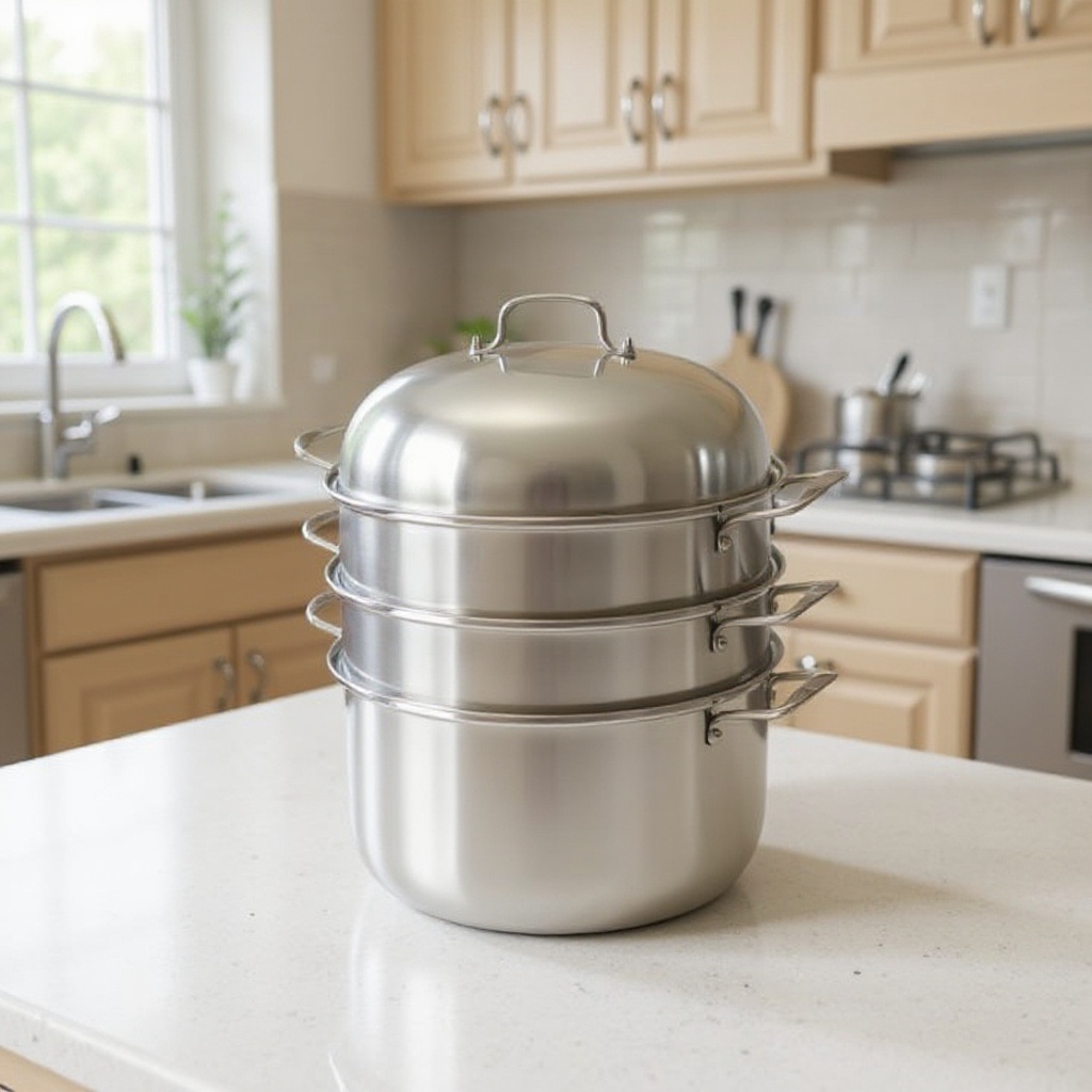 인덕션 만두 스팀 바닥 삼중 3중 3단 스텐 찜기 냄비 찜솥 찜판 찜통 36cm