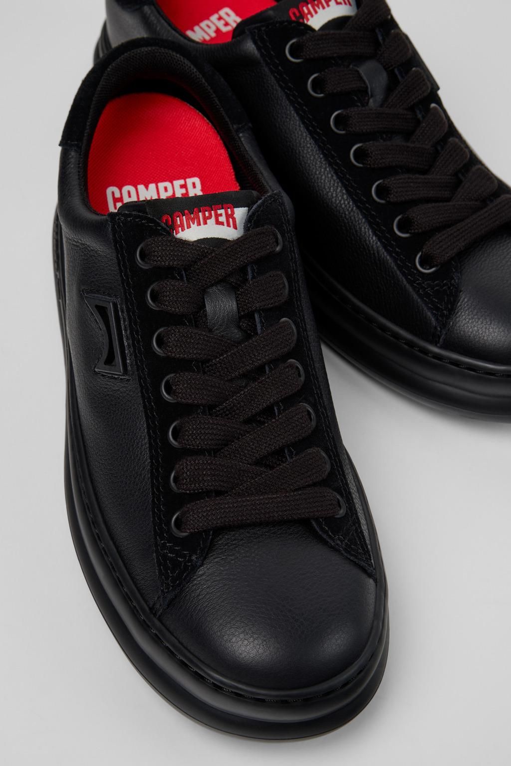 캠퍼 레더 누벅 로우탑 스니커즈 Runner K201855-006 BLACK - 상세 이미지 2