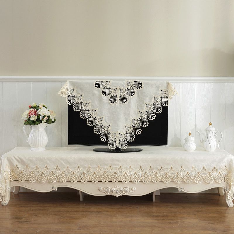 원형 린넨 식탁보 홈파티 패브릭 대형 테이블보 담백 60x60CM 레이스포함 - 상세 이미지 5