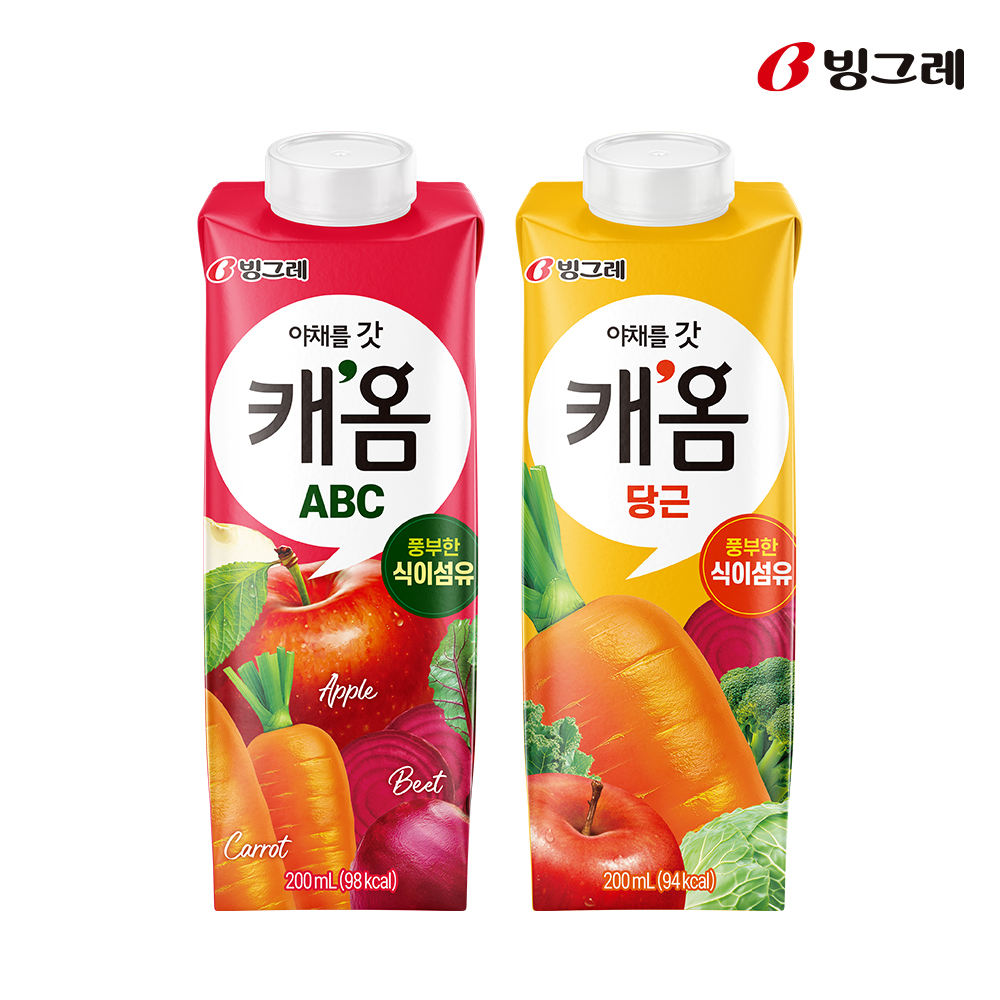 빙그레 캐옴 ABC주스 200ml 24개 야채주스 이미지 2