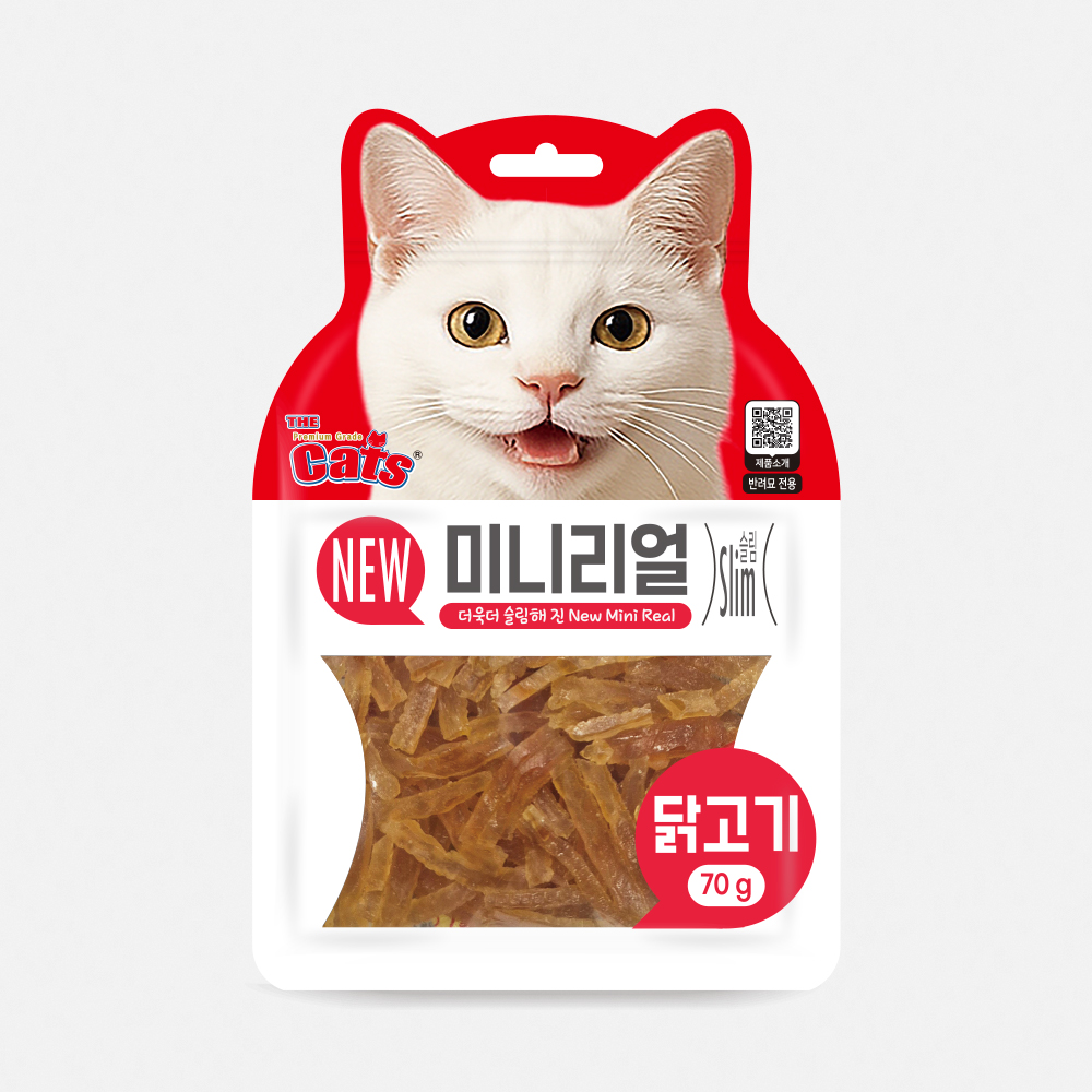더캣츠 미니리얼 고양이육포 고양이간식 닭고기 70g - 상품 이미지