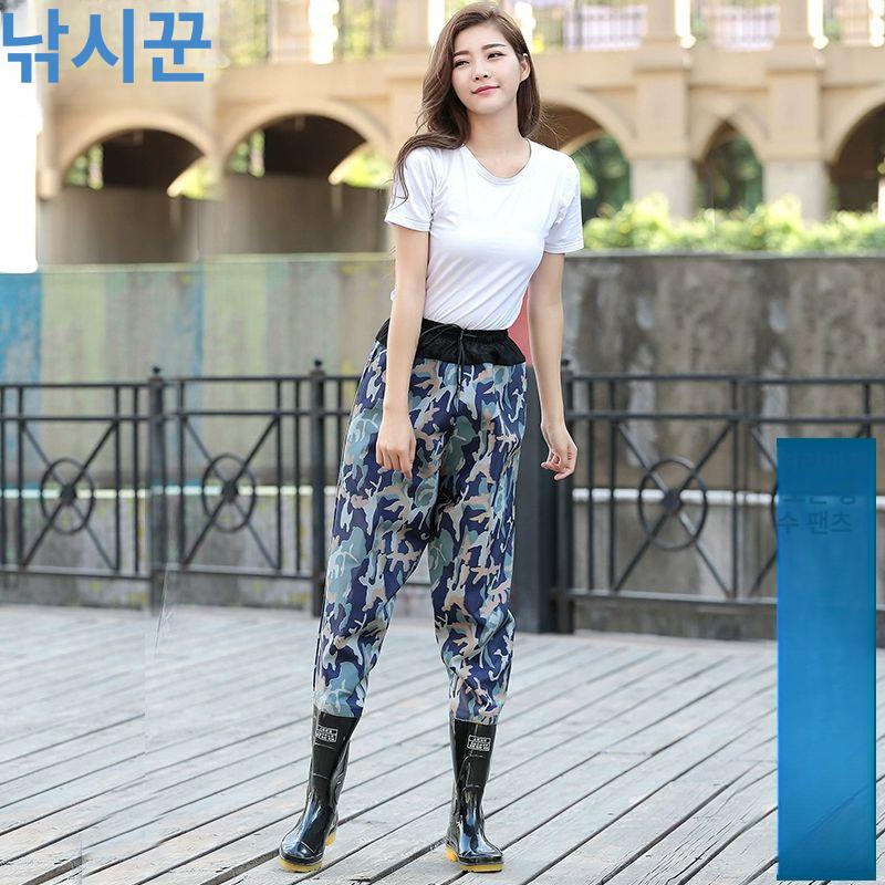 낚시 바지 팬츠 김장 허벅지 쏘가리 갯벌체험 레이크 블루 허리 길이 작은 꽃 85 키 166cm 미만 38인치 밑창 신발 - 상세 이미지 5