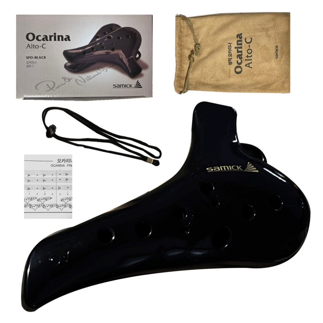 삼익악기 프리미엄 알토 오카리나 SPO-BLACK 제품 이미지