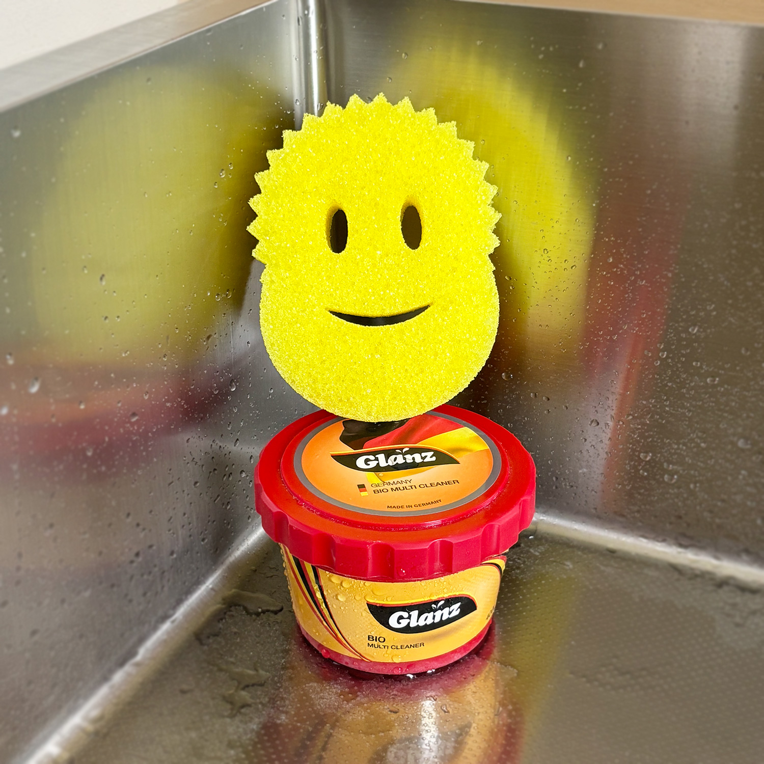 글란츠멀티클리너 독일천연 다목적 세제(글란츠1개+수세미1개) 제품 이미지