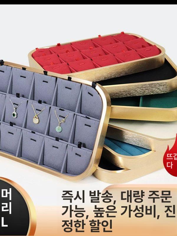 주얼리 목걸이 팬던트 이니셜 클로버 원통 각인 탄생석 블랙 공판 30x20x2.8cm - 상세 이미지 2