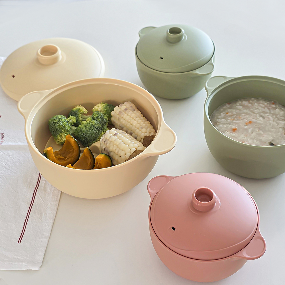 이디프 전자레인지 찜기 국산 실리콘 냄비 라면 계란찜 용기 500ml - 상세 이미지 5