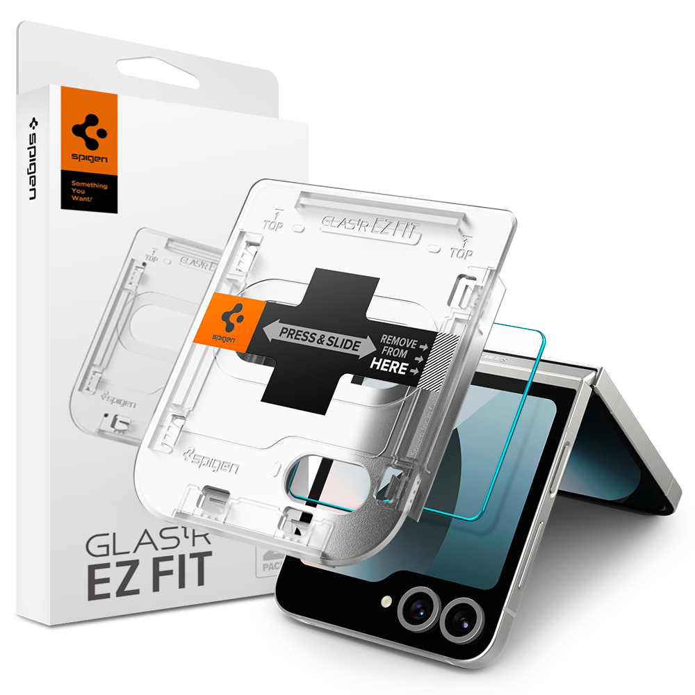 슈피겐 갤럭시 고투명 강화유리 액정필름 글라스tR 이지핏 갤럭시Z 플립6, 2매입