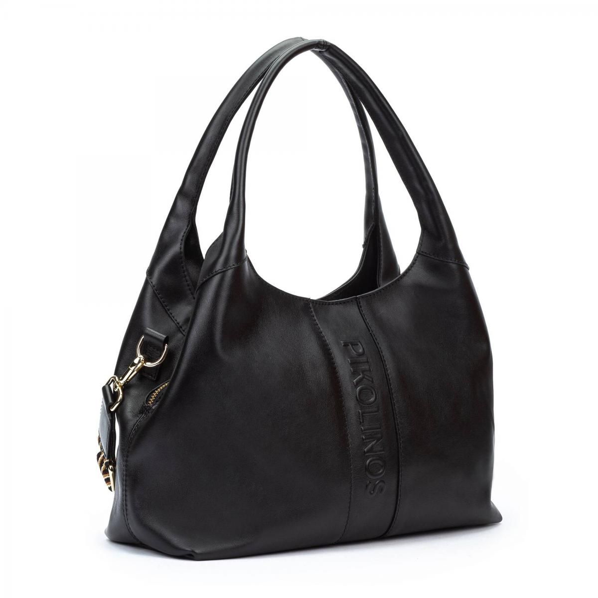 피콜리노스 베이직 블랙 소프트 텍스타일 호보백 ALCUDIA WHA-380 BLACK - 상세 이미지 2