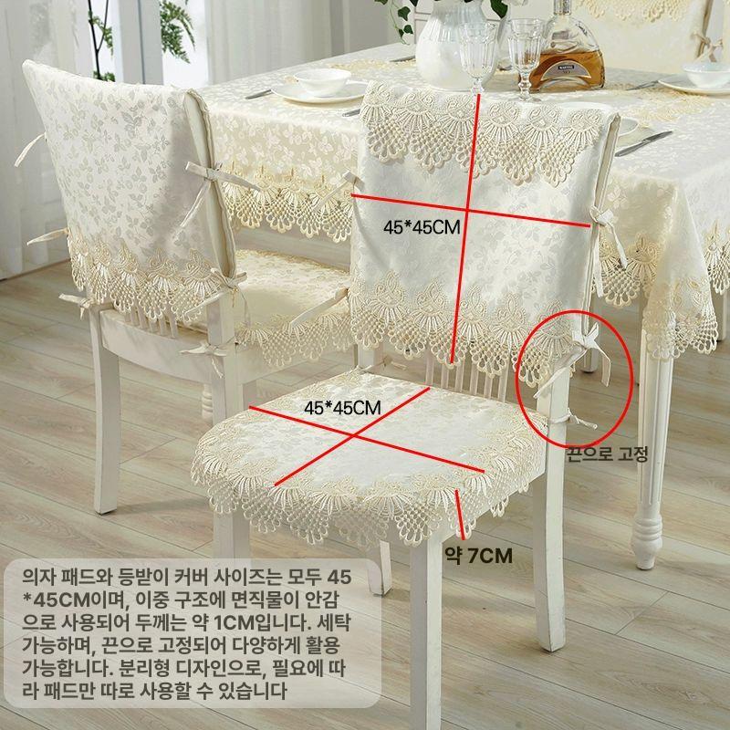 원형 린넨 식탁보 홈파티 패브릭 대형 테이블보 담백 60x60CM 레이스포함 - 상세 이미지 4