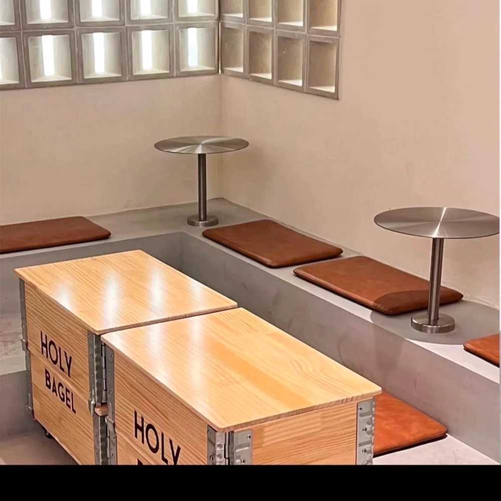 벽고정 테이블 사이드 협탁 철제 심플 모던 원형 L자 직경 50cm 원형 테이블 벽걸이형 - 상세 이미지 5