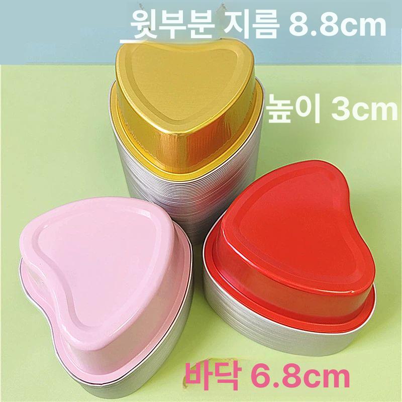 모양 알루미늄 레드100컵 케이크 위한 사용 용기 골드 100ml 내열 오븐 사용 가능 50개 컵 커버 없음 - 상세 이미지 4