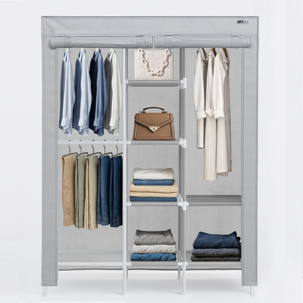 시스템 비키니 옷장 간이 비키니 이불장 커튼형 행거 부직포 옷장 비키니장