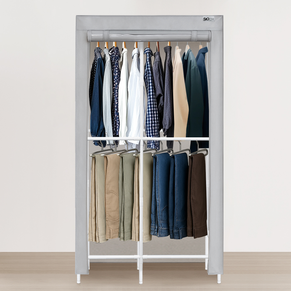 시스템 비키니 옷장 간이 비키니 이불장 커튼형 행거 부직포 옷장 비키니장