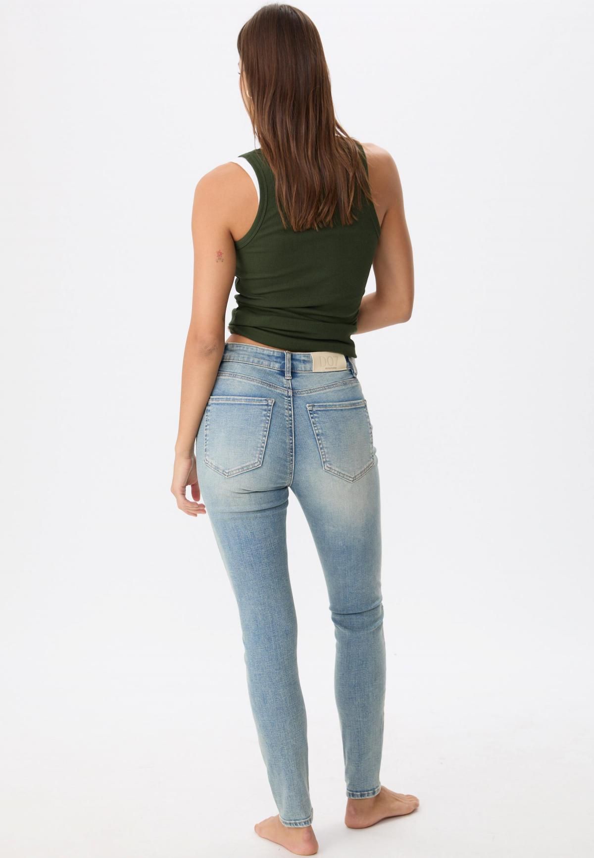 스트라디바리우스 슈퍼스트레치 데님 레귤러 스키니핏 청바지 1400/500 MEDIUM DENIM WASH - 상세 이미지 4