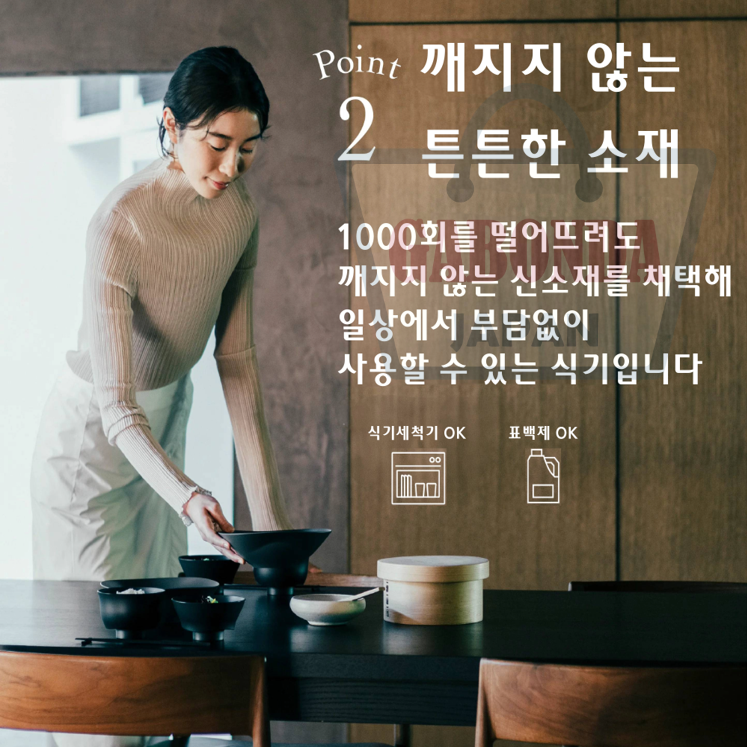 ARAS 에이러스 깨지지 않는 웨이브 접시 22/27 일본제품 도자기 대체 신소재 - 상세 이미지 3